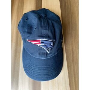 New England Patriots Hat Cap Strap Back Mens One Size Blue Football 47 Clean Up